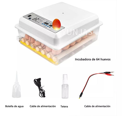 Incubadora Automática  de 64 Huevos